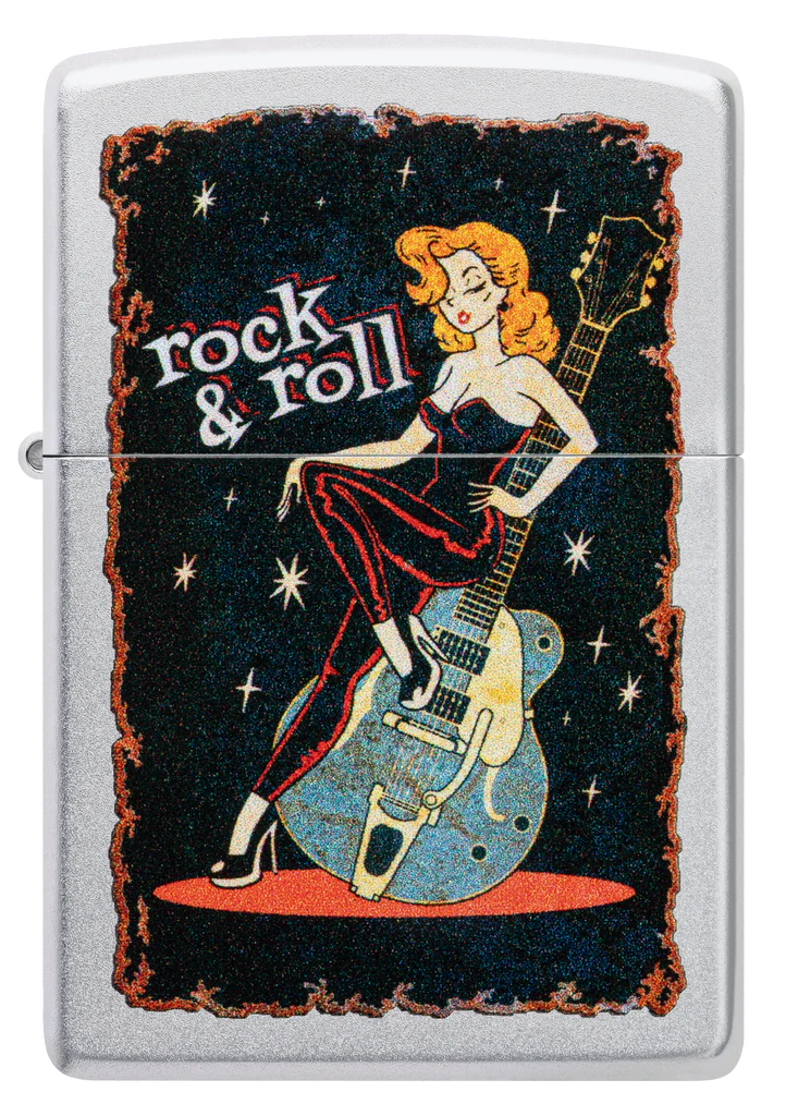 Rock n Roll Rockabilly Cool Chick Zippo