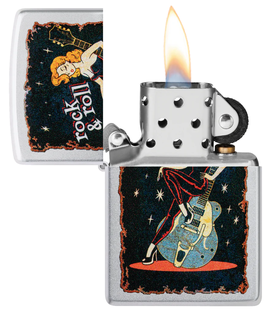 Rock n Roll Rockabilly Cool Chick Zippo