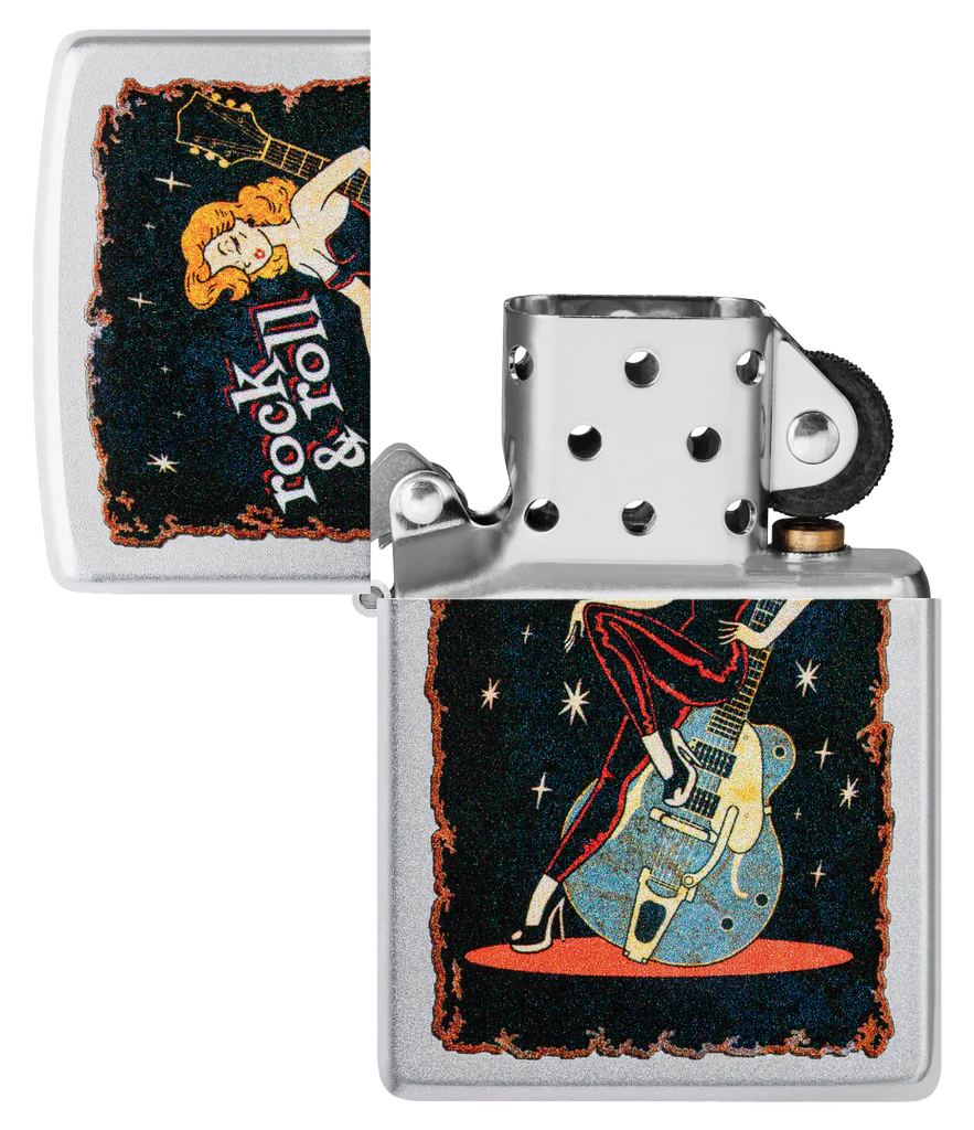 Rock n Roll Rockabilly Cool Chick Zippo