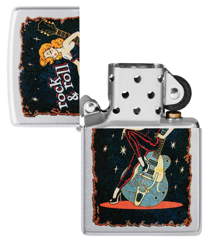 Rock n Roll Rockabilly Cool Chick Zippo