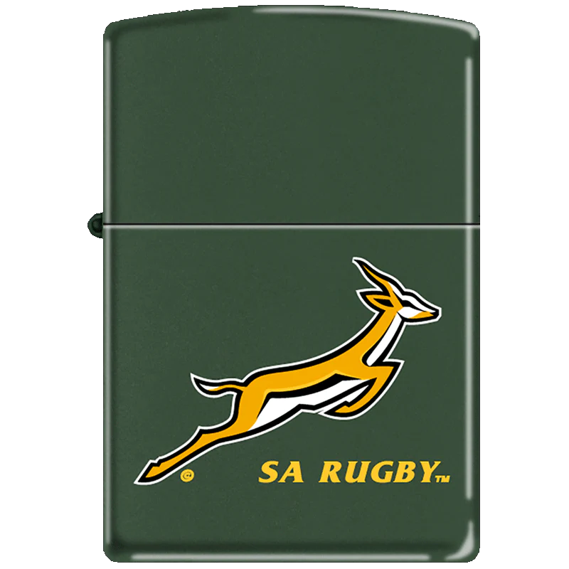 SA Rugby Green Zippo