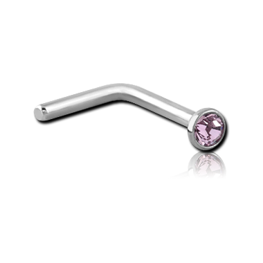 90° Nose Stud in Surgical Stainless Steel 