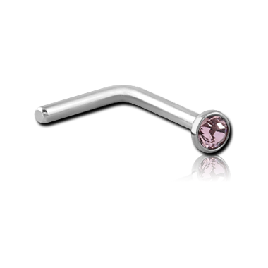 90° Nose Stud in Surgical Stainless Steel