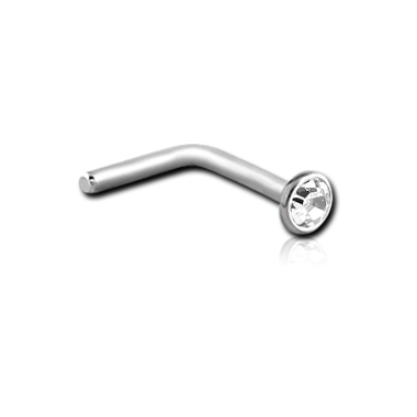 90° Nose Stud in Surgical Stainless Steel