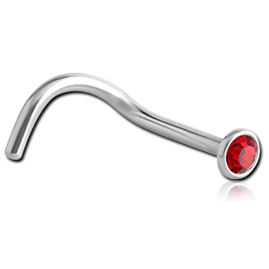 Curved Nose Stud in Surgical Stainless Steel