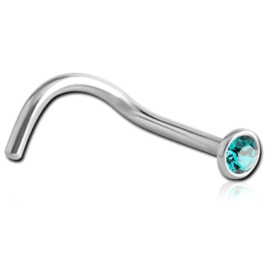 Curved Nose Stud in Surgical Stainless Steel