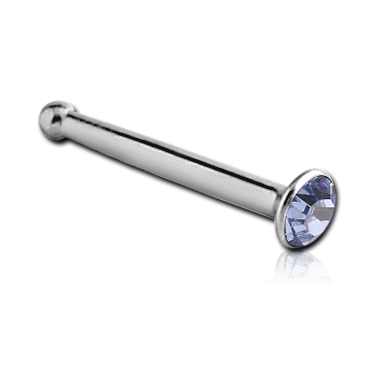 Light Sapphire Swarovski Bonded Nose Bone in Surgical Stainless Steel