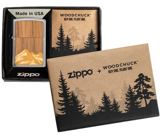 Woodchuck Montains Inlay Zippo