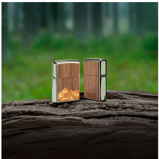 Woodchuck Montains Inlay Zippo
