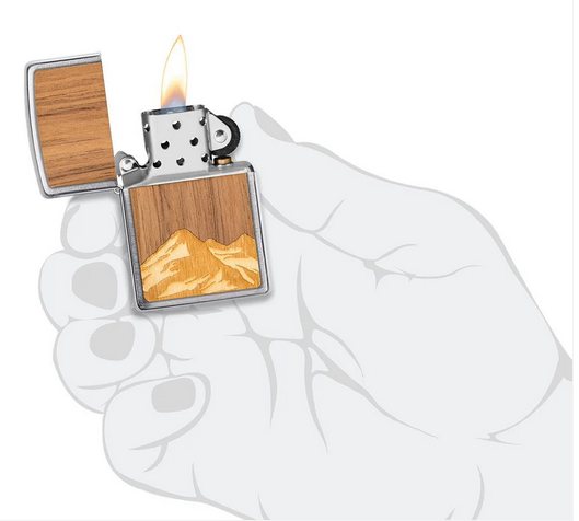 Woodchuck Montains Inlay Zippo