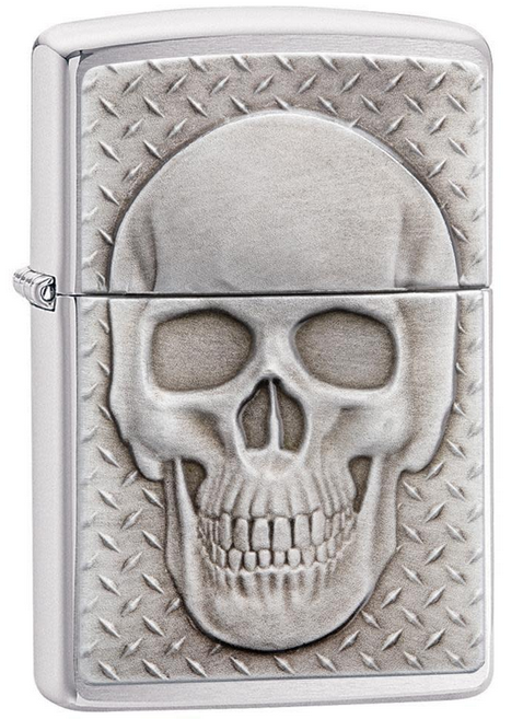 Skull with Brain Surprise Zippo