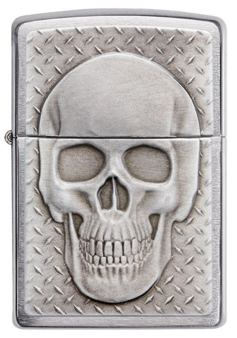 Skull with Brain Surprise Zippo