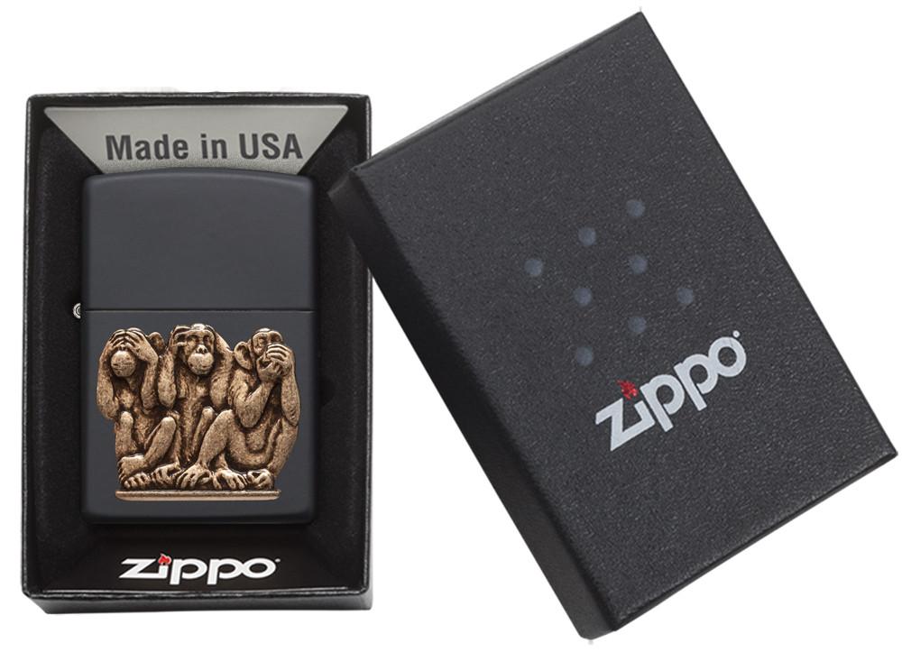 Three Monkeys Zippo