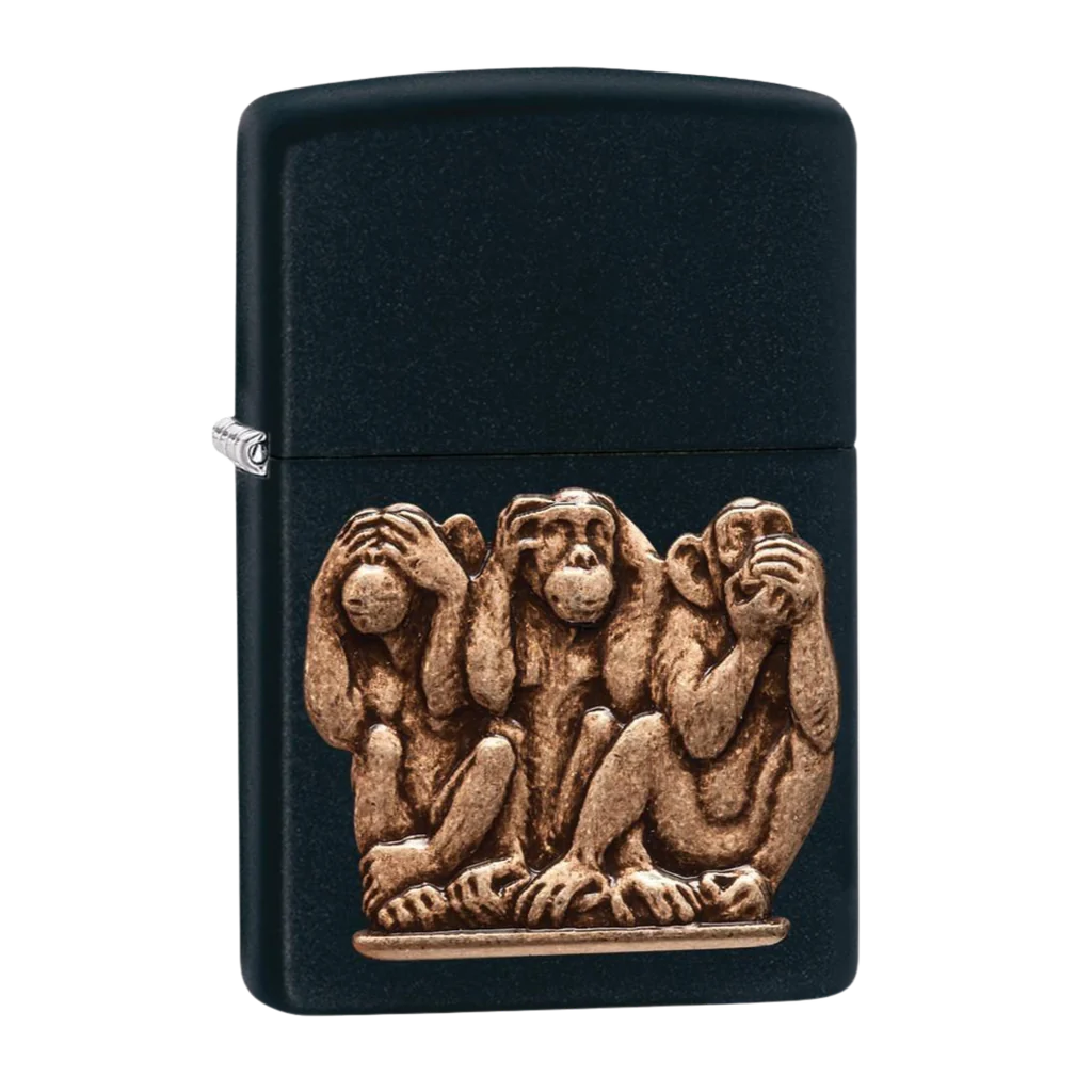 Three Monkeys Zippo