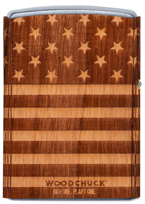 Woodchuck American Flag Wrap Zippo