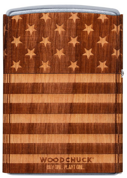 Woodchuck American Flag Wrap Zippo