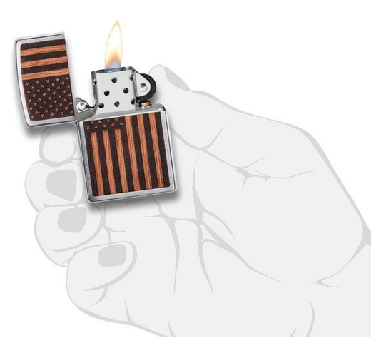 Woodchuck American Flag Zippo