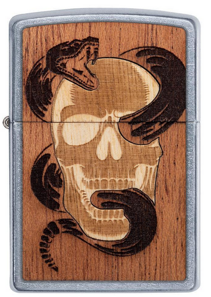 Woodchuck Skull and Snake Zippo