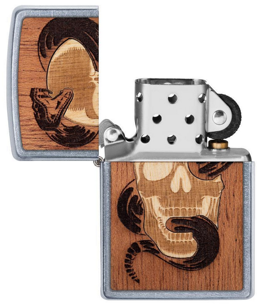 Woodchuck Skull and Snake Zippo