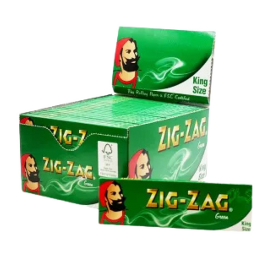 Zig-Zag Green Kingsize Cut Corners Rolling Papers