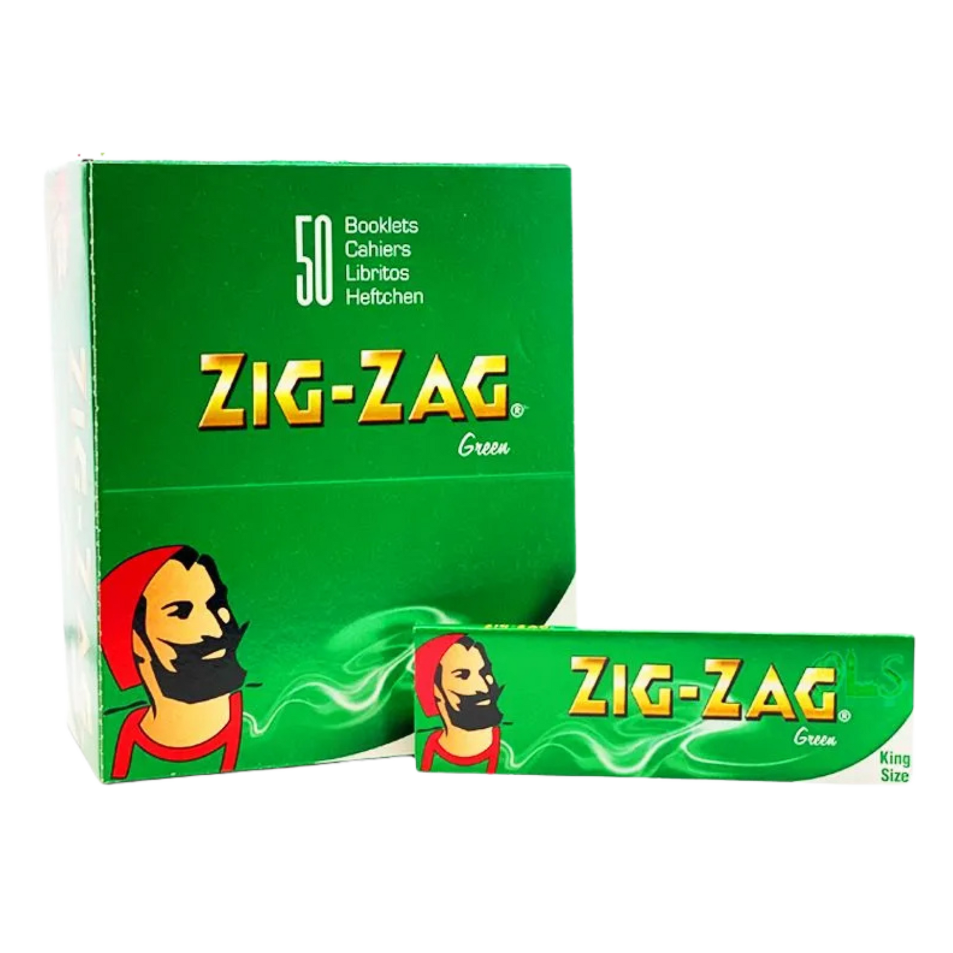 Zig-Zag Green Kingsize Cut Corners Rolling Papers