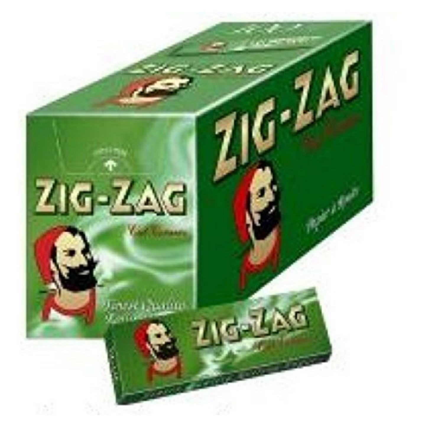 Zig-Zag Green Standard Cut Corners Rolling Papers