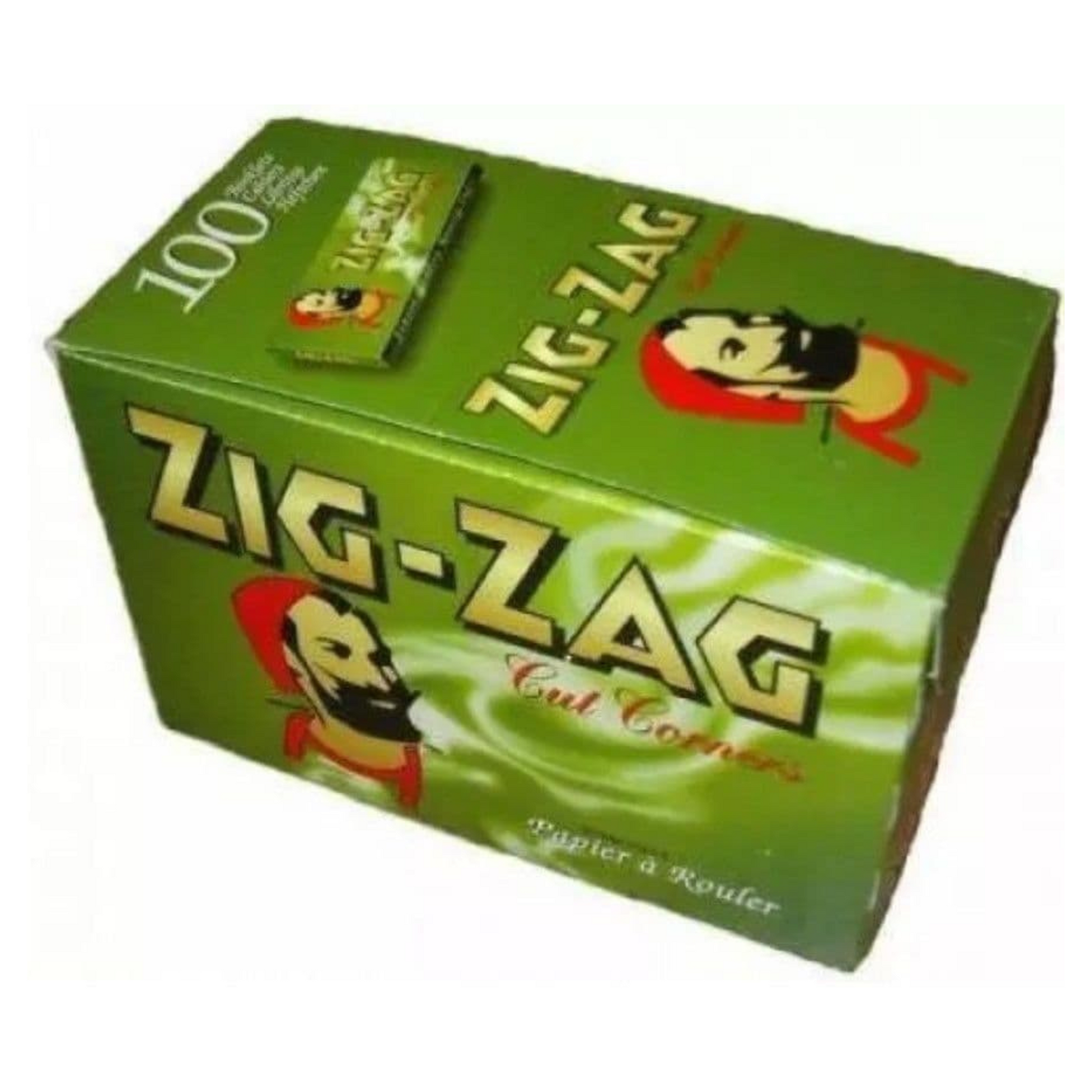 Zig-Zag Green Standard Cut Corners Rolling Papers