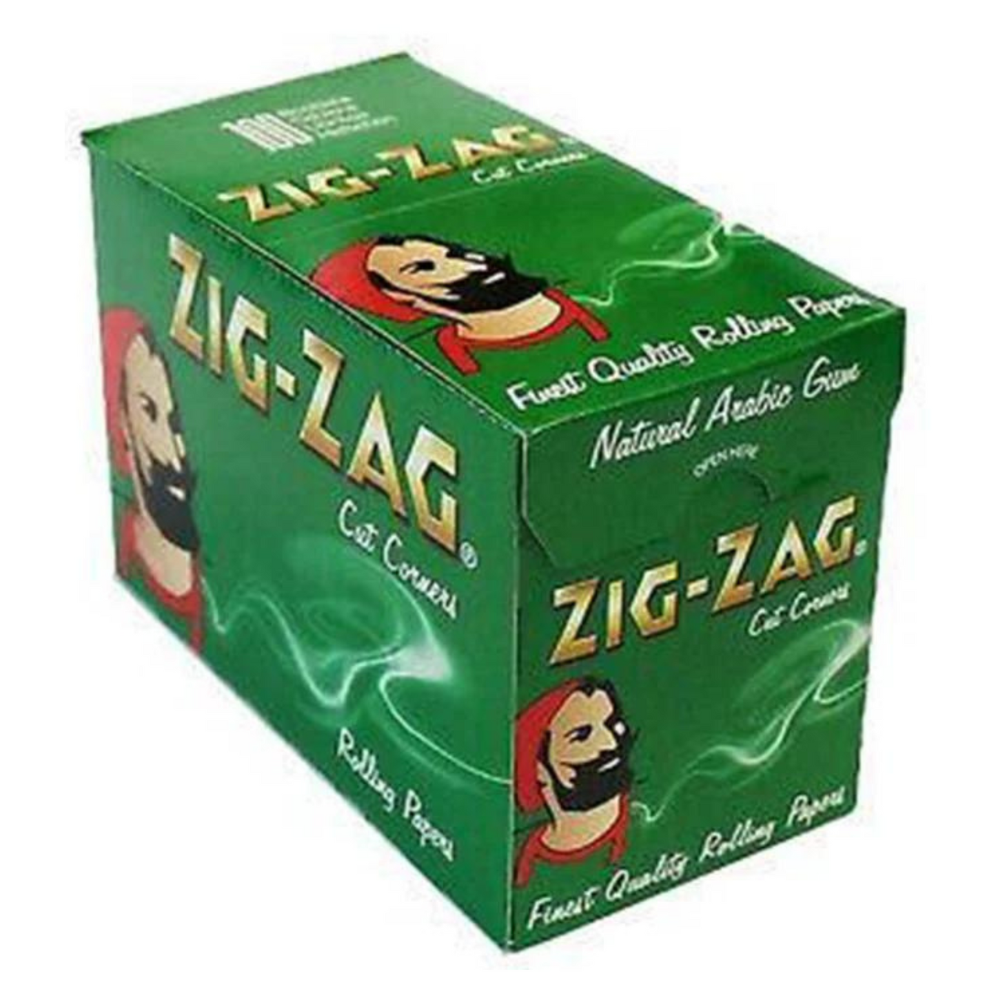 Zig-Zag Green Standard Cut Corners Rolling Papers