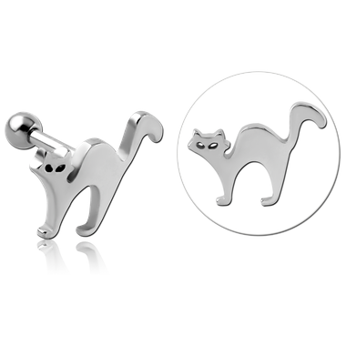 Cat Earrings [01221] - Big Dog Steel Surgical Stainless Steel