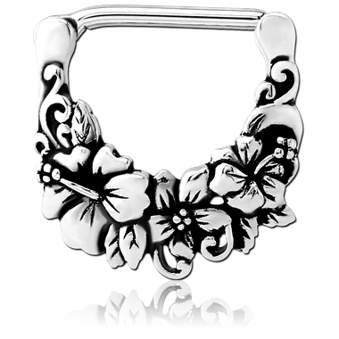 Flowers Nipple Piercing [0348] - Big Dog Steel Surgical Stainless Steel