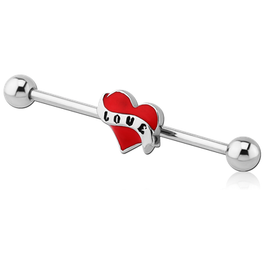 Heart Industrial Barbell [0361] - Big Dog Steel Surgical Stainless Steel