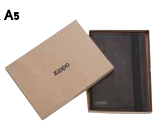 Mocca Zippo Leather Notebook Cover