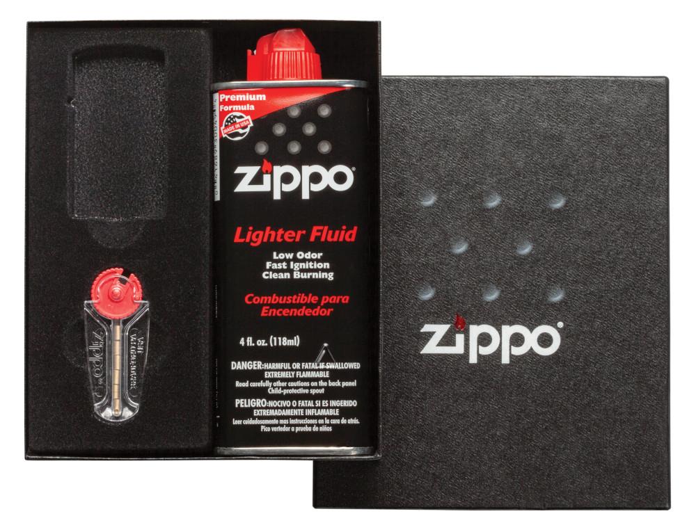 Zippo Slim Lighter Gift Kit with Fluid