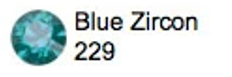 Blue Ziron Stone Set Crystal Nose Bone [0557] - Big Dog Steel Surgical Stainless Steel