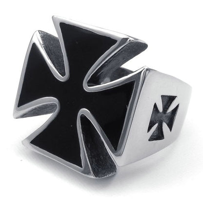 Iron Cross Stainless Steel Ring