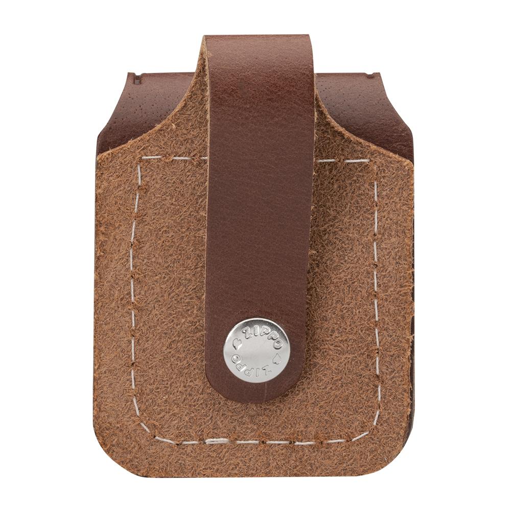 Brown Zippo Lighter Pouch with Loop