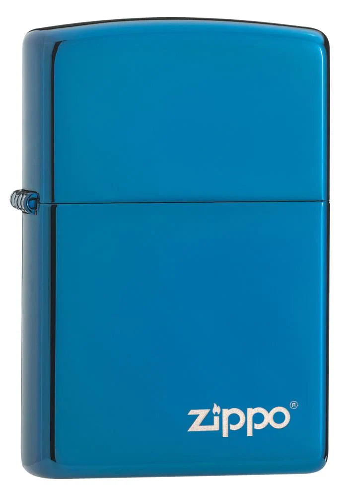 Classic High Polish Blue with Logo Zippo