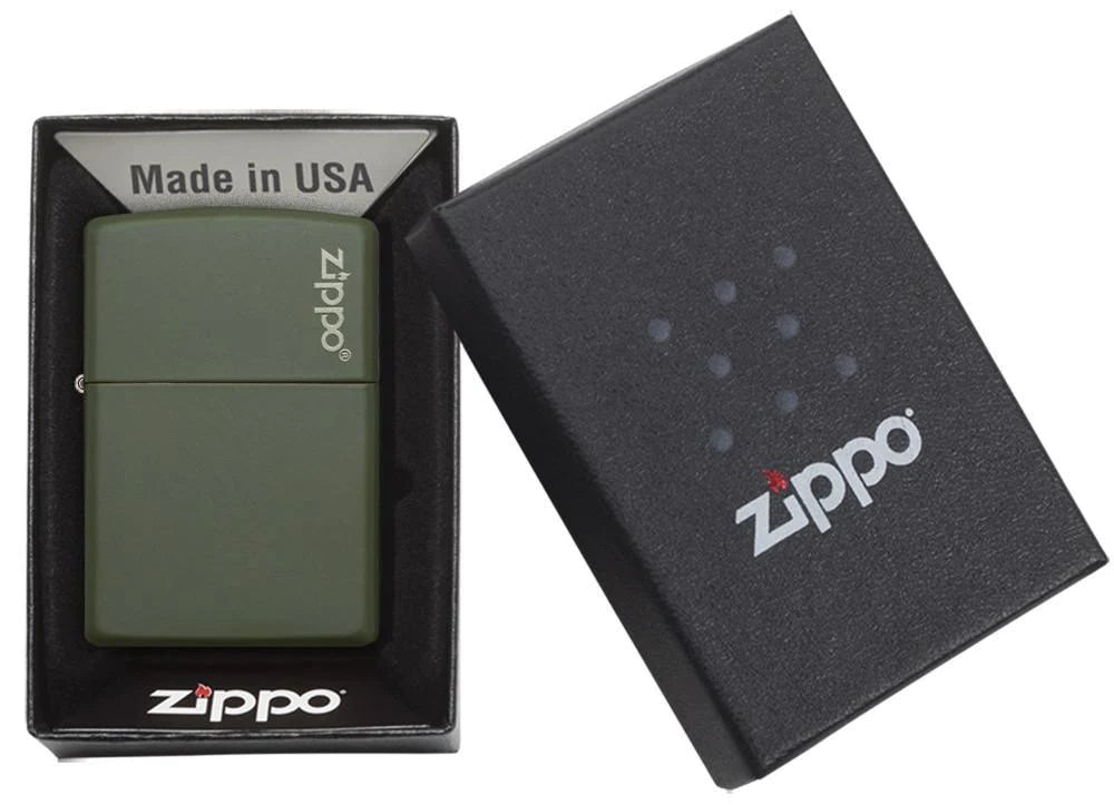 Classic Matte Green Logo Zippo