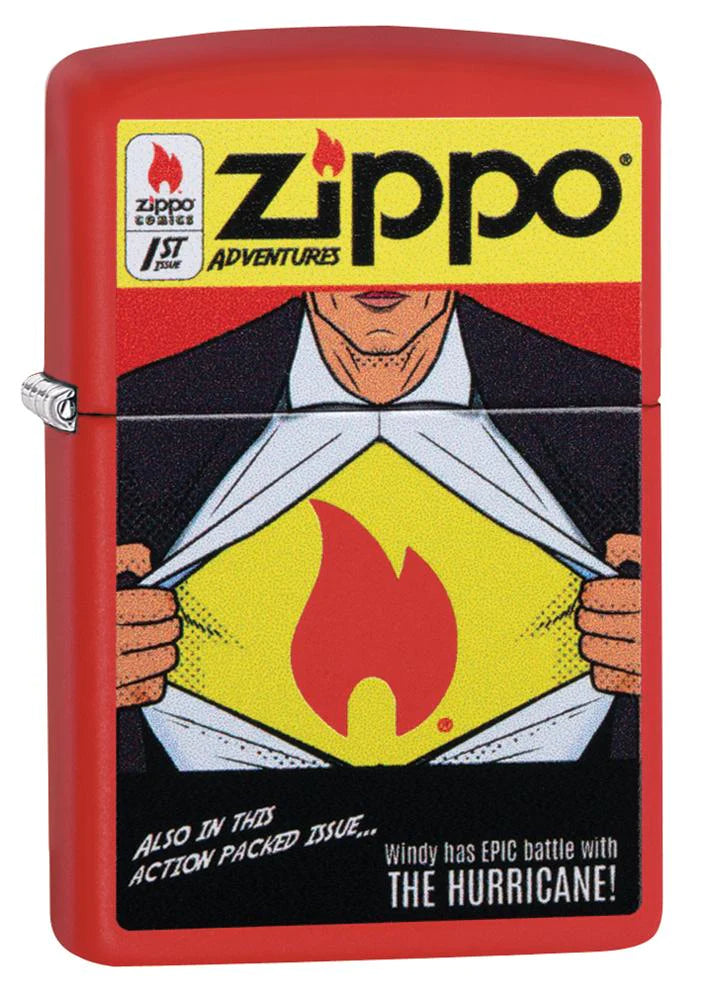 Classic Red Comic Zippo