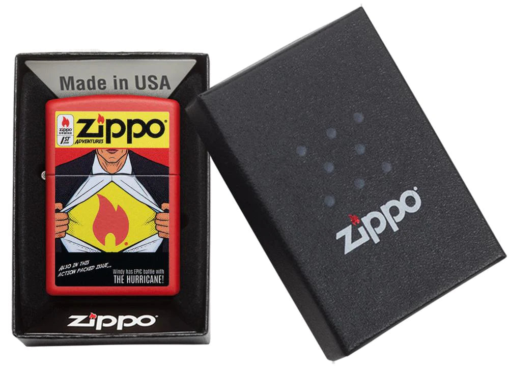 Classic Red Comic Zippo