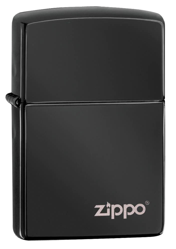 Classic High Polish Black Logo Zippo