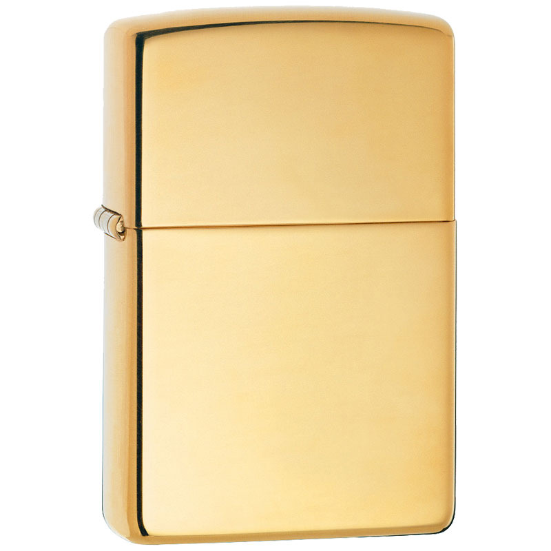 Regular High Polish Brass  without "Solid Brass" Zippo