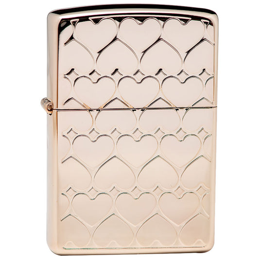 Sweet Heart Rose Gold Zippo [3-38B]