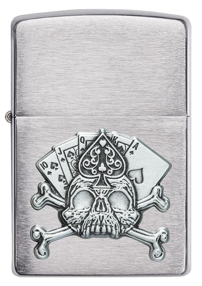 Card Skull Emblem Zippo