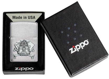 Card Skull Emblem Zippo