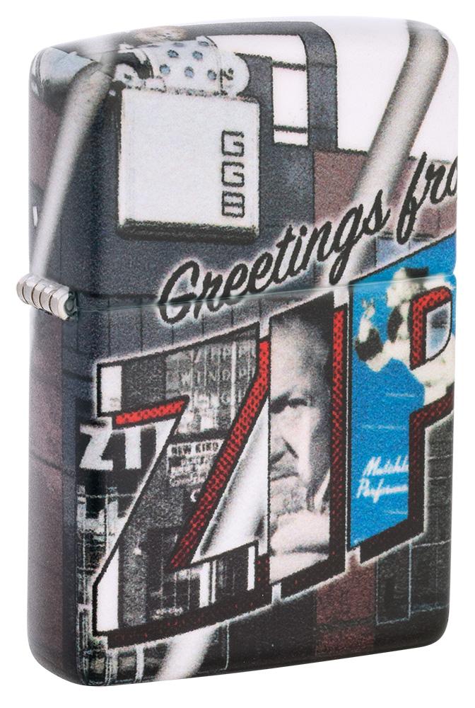 Regular White Matte Greetings from Zippo